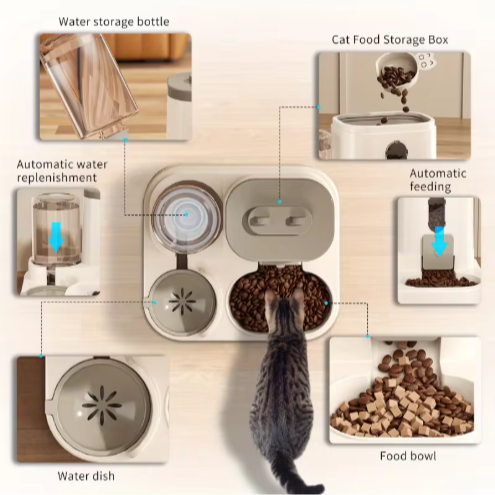 Automatic Cat Bowl & Water Fountain